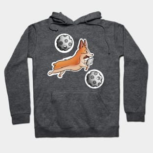 Pickleball Chasing Corgi Hoodie